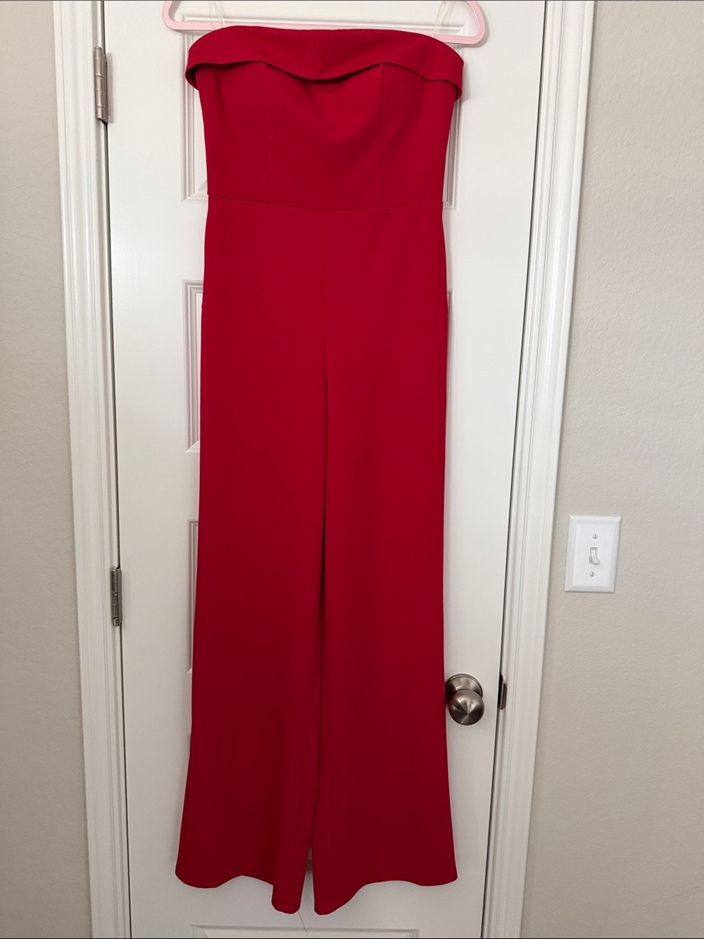 Strapless Red Jumpsuit